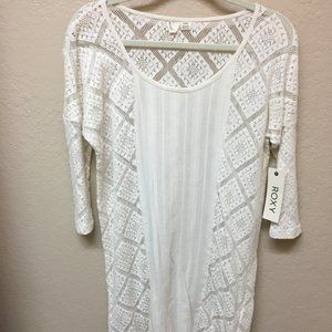 NEW Roxy Crochet Tunic Coverup Dress